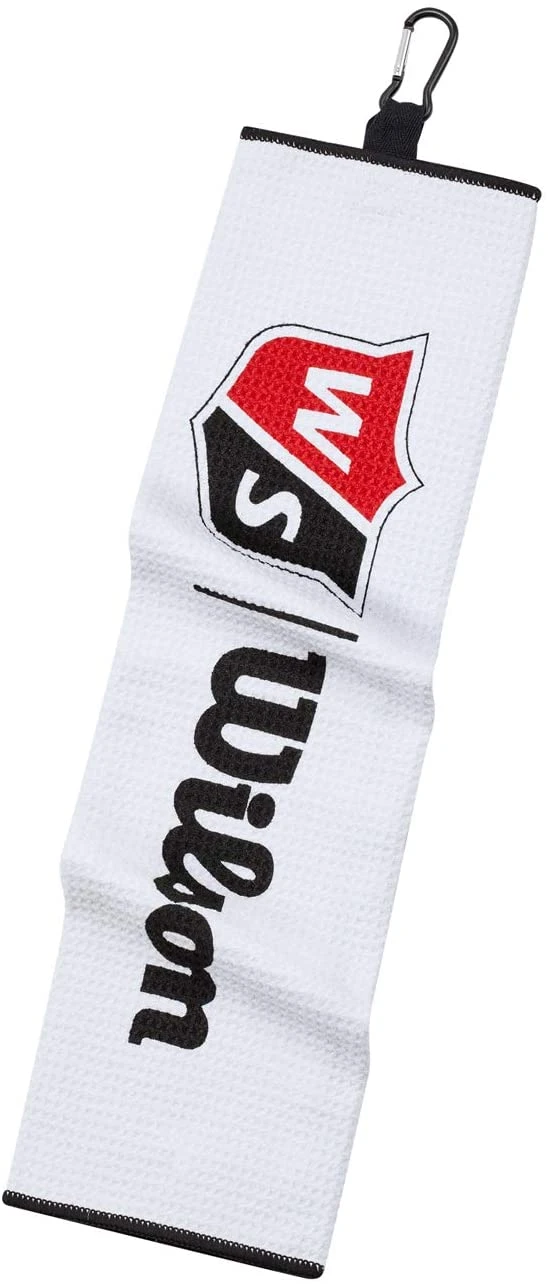 Wilson Staff Tri-Fold Waffle Golf Towel - White - 16" X 21" 5 Wilson Staff Tri-Fold Waffle Golf Towel - White - 16" X 21" - Image 3