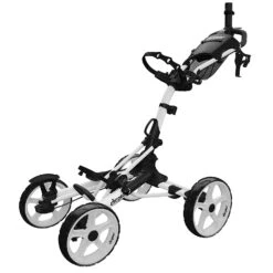 Clicgear Golf 4-Wheel Push Cart Model 8.0+ 18 Clicgear Golf 4-Wheel Push Cart Model 8.0+ -Golfcore Store 8.0 White Unfolded