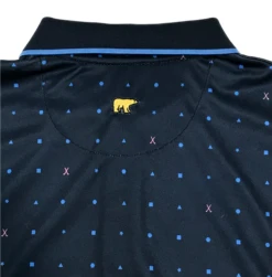Callaway Jack Nicklaus Black Label By Perry Ellis All Over Mini Geo Polo Shirts -Golfcore Store AllOverMiniGeo ClassicNavy2