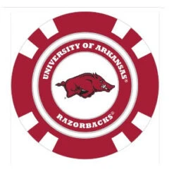 Team Golf NCAA Magnetic Poker Chip Ball Markers -Golfcore Store Arkansas1