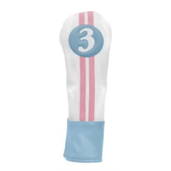 Sahara Retro Vintage #3 Fairway Wood Headcovers -Golfcore Store Blue White Pink 3 Wood