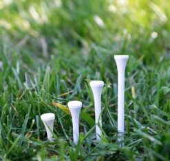 Pride Sports Wood Golf Tees - 2.125" -Golfcore Store Classic Wood Tee 2.125 125 count White 2