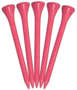 Pride Sports Wood Golf Tees 2.75 X 100 Count -Golfcore Store Classic Wood Tee 2.75 100 count Citrus Pink