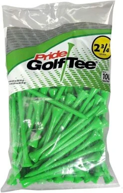 Pride Sports Wood Golf Tees 2.75 X 100 Count -Golfcore Store Classic Wood Tee 2.75 100 count Green