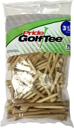 Pride Sports Wood Golf Tees 3.25" 15 Pride Sports Wood Golf Tees 3.25" -Golfcore Store Classic Wood Tee 3.25 75 count Natural Wood