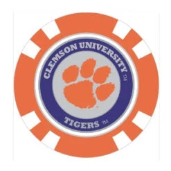 Team Golf NCAA Magnetic Poker Chip Ball Markers -Golfcore Store Clemson1