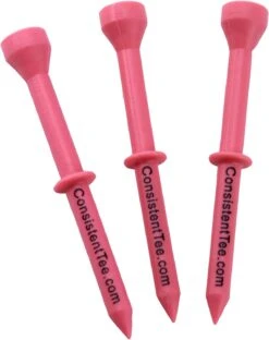Consistent Tee Golf Tees 10 Pack - 3.25" -Golfcore Store ConsistentTees Pink2