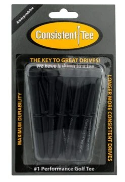 Consistent Tee Golf Tees 10 Pack - 3.25" -Golfcore Store Consistent Tee Black Color