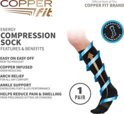 Copper Fit Energy Compression Socks 9 Copper Fit Energy Compression Socks -Golfcore Store CopperFit CompressionSocksSM1