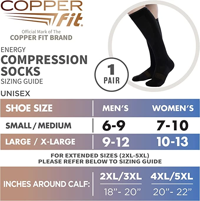 Copper Fit Energy Compression Socks 5 Copper Fit Energy Compression Socks - Image 3
