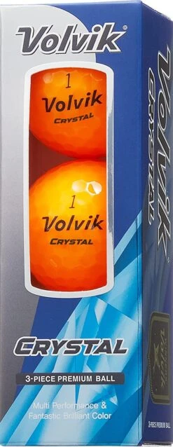 Volvik Crystal Focus Colored Golf Balls -Golfcore Store CrystalFocus2022 OrangeSleeve