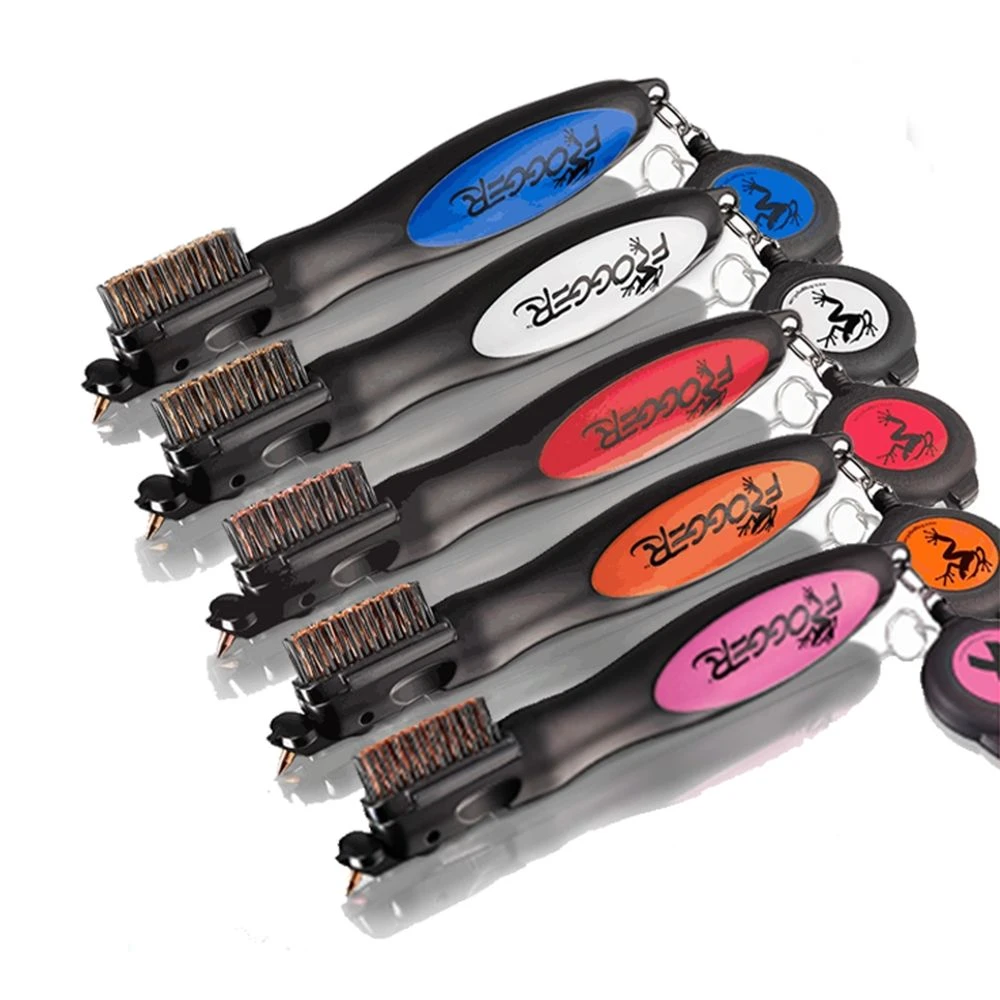 Frogger Golf BrushPro Retractable Golf Club Brush With Groove Cleaner 3 Frogger Golf BrushPro Retractable Golf Club Brush With Groove Cleaner
