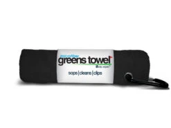 Clip Wipes Microfiber Golf Greens Towel -Golfcore Store Greens Towels Jet Black