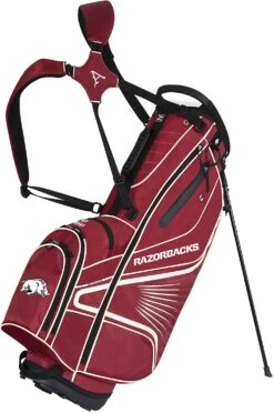 NCAA Collegiate The Gridiron III Team Effort Stand Bag 22 NCAA Collegiate The Gridiron III Team Effort Stand Bag -Golfcore Store Gridiron III Stand Bag Arkansas Razorbacks