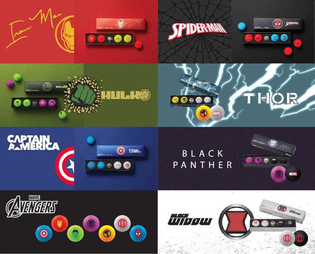 Volvik Marvel Limited Edition Marvel Golf Ball Gift Packs 3 Volvik Marvel Limited Edition Marvel Golf Ball Gift Packs