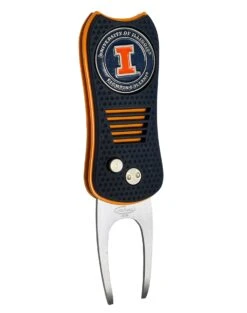 Team Golf Retractable Switchblade Switchfix Divot Tool Ball Marker - NCAA 28 Team Golf Retractable Switchblade Switchfix Divot Tool Ball Marker - NCAA -Golfcore Store Illinois Illini Switchfix 44448 117