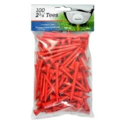 Intech 2 3/4-Inch Golf Tees 100-Pack -Golfcore Store IntechGolfTees 100 Red