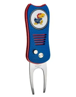 Team Golf Retractable Switchblade Switchfix Divot Tool Ball Marker - NCAA 30 Team Golf Retractable Switchblade Switchfix Divot Tool Ball Marker - NCAA -Golfcore Store Kansas Jayhawks Switchfix 44448 122