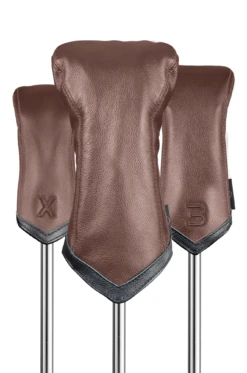 Sun Mountain Golf Leather Head Covers -Golfcore Store LeatherHeadcoversBrown Black
