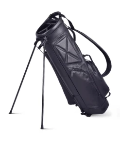 Sun Mountain Golf Leather Carry Stand Bag -Golfcore Store LeatherStandBlackAltShot