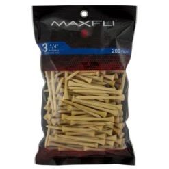 Maxfli 3.25" Golf Tees -Golfcore Store MaxfliTees 3.25 200NaturalWood