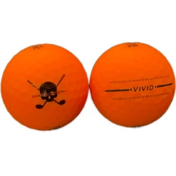 CaddiesShack Custom Jolly Rogers Skull & Crossbones Volvik Vivid Matte Golf Balls -Golfcore Store Orangevivid