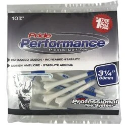 Pride Performance Plastic PTS Golf Tees -Golfcore Store Pride Performance 314 White 10ct 87877