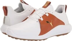 Puma Ignite Fasten8 Crafted Laced Golf Shoes -Golfcore Store PumaFasten8Crafted WhiteLeatherBrown6