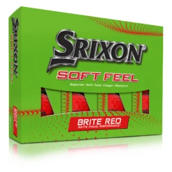 Srixon Soft Feel Brite Matte Color Golf Balls 37 Srixon Soft Feel Brite Matte Color Golf Balls -Golfcore Store SOFTFEELBriteRed13 Package FLIP reflection