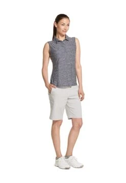 Izod Golf Ladies Sleeveless Heather Polo -Golfcore Store Sleeveless Heather Polo Blue Night 2
