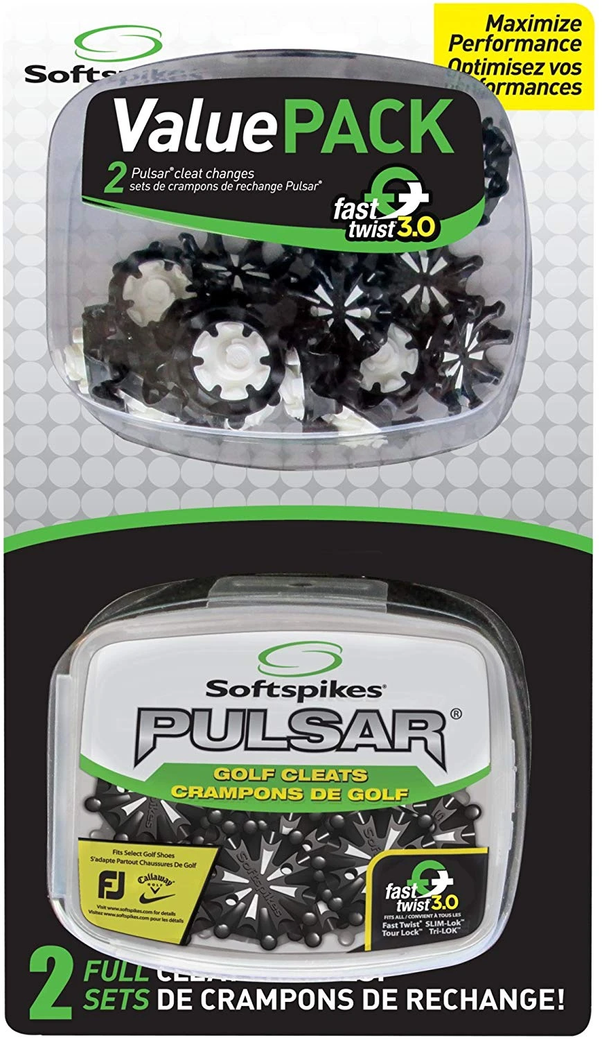 Softspikes Pulsar Golf Cleats Fast Twist 3.0 Value Pack 3 Softspikes Pulsar Golf Cleats Fast Twist 3.0 Value Pack