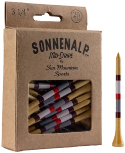 Sun Mountain Sonnenalp Mid-Stripe Golf Tees -Golfcore Store Sonnenalp TeesBrick
