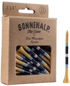 Sun Mountain Sonnenalp Mid-Stripe Golf Tees -Golfcore Store Sonnenalp TeesNavy