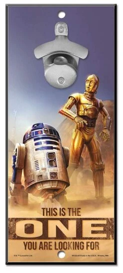 WinCraft Star Wars Bottle Opener 13" X 5" Wooden Signs -Golfcore Store Star Wars bottle opener R2D2 ONE