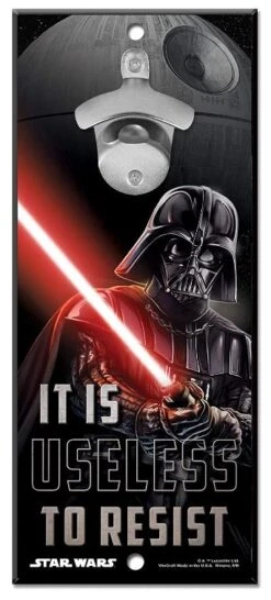 WinCraft Star Wars Bottle Opener 13" X 5" Wooden Signs -Golfcore Store Star Wars bottle opener Vader Episode 4