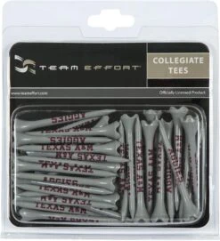 WinCraft Team Effort Collegiate Golf Tees 40 Pack 19 WinCraft Team Effort Collegiate Golf Tees 40 Pack -Golfcore Store Texas A M Aggies Tees