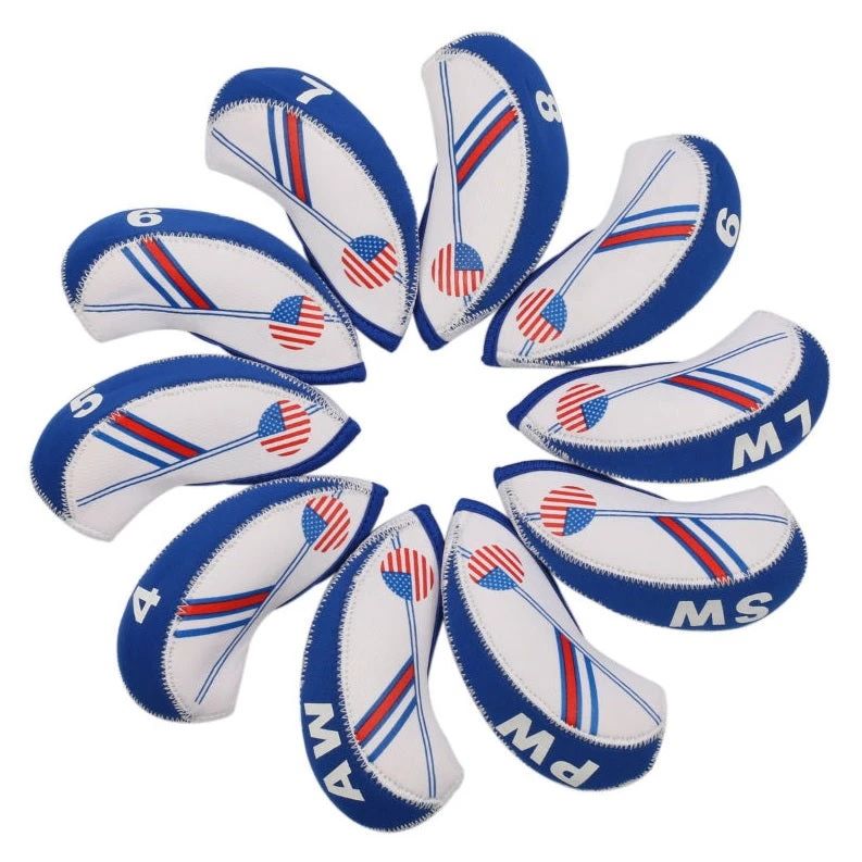 Volf Golf USA Flag Neoprene Iron Head Covers Set 3 Volf Golf USA Flag Neoprene Iron Head Covers Set