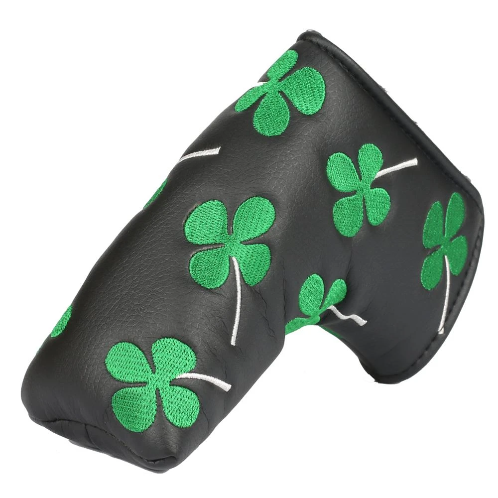 Volf Golf Black Synthetic Leather Shamrock Putter Cover 4 Volf Golf Black Synthetic Leather Shamrock Putter Cover - Image 2