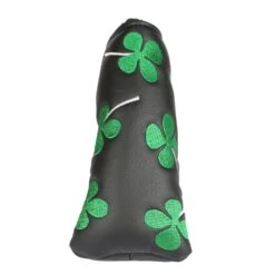 Volf Golf Black Synthetic Leather Shamrock Putter Cover 10 Volf Golf Black Synthetic Leather Shamrock Putter Cover -Golfcore Store VolfGolfHeadcovers BlackShamrockBladePutter2