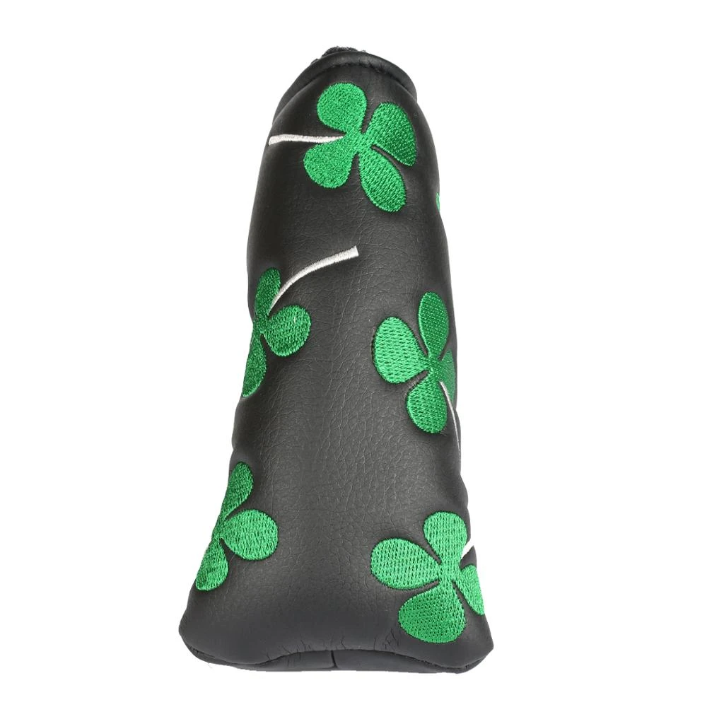Volf Golf Black Synthetic Leather Shamrock Putter Cover 5 Volf Golf Black Synthetic Leather Shamrock Putter Cover - Image 3