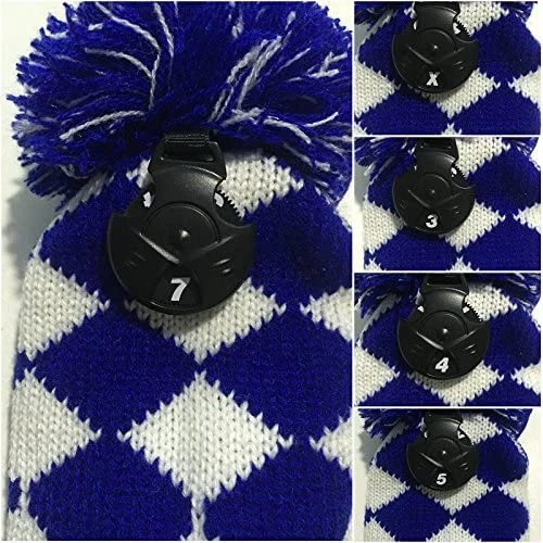 Volf Golf Knit Blue White Diamond Headcover Set 7 Volf Golf Knit Blue White Diamond Headcover Set - Image 5