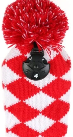 Volf Golf Knit Red White Diamond Headcover Set 9 Volf Golf Knit Red White Diamond Headcover Set -Golfcore Store VolfGolfHeadcovers KnitRedSet3