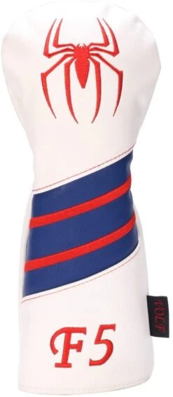 Volf Golf Red White Blue Leather Spider Headcovers -Golfcore Store VolfGolfHeadcovers SpiderFairway 5