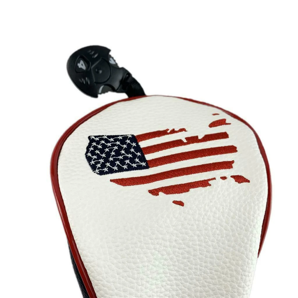 Volf Golf Red White Blue Leather USA Headcovers 9 Volf Golf Red White Blue Leather USA Headcovers - Image 7