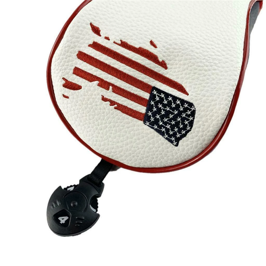Volf Golf Red White Blue Leather USA Headcovers 11 Volf Golf Red White Blue Leather USA Headcovers - Image 9