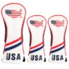 Volf Golf Red White Blue Leather USA Headcovers -Golfcore Store VolfGolfHeadcovers USASET0