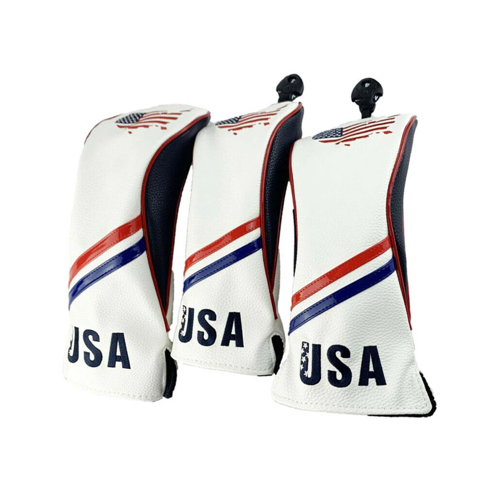 Volf Golf Red White Blue Leather USA Headcovers 12 Volf Golf Red White Blue Leather USA Headcovers - Image 10