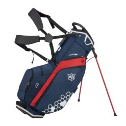 Wilson Staff Golf Feather Lite FL Stand Carry Bags -Golfcore Store WGB5705NA WS FEATHER NARDWH bag with strap and open stand