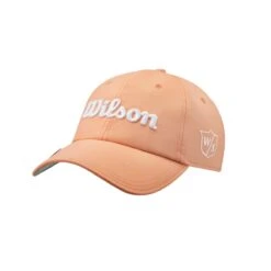 Wilson Staff Ladies Pro Tour Golf Hat -Golfcore Store WGH70001P 0 WS PRO TOUR HAT Peach WH.png.cq5dam.web .1200.1200
