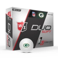 Wilson Staff Duo Soft NFL Team Licensed Golf Balls -Golfcore Store WGWP400GB WS DUO Soft 12BALL WH NFL GreenBay Vert wBall Hotlist V2